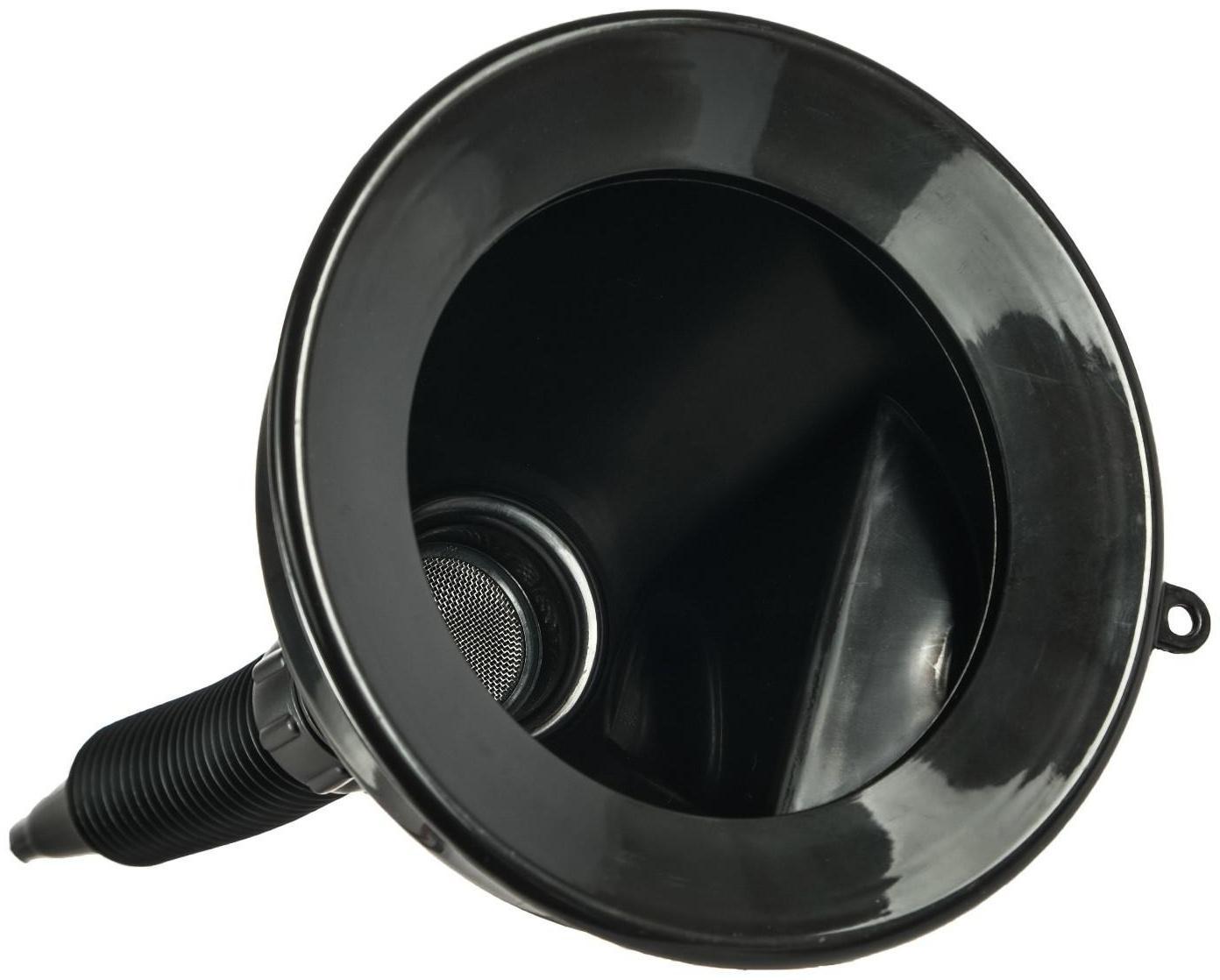 Воронка для ГСМ Oktan с непроливайкой, диаметр 135 мм, высота 385 мм, черная