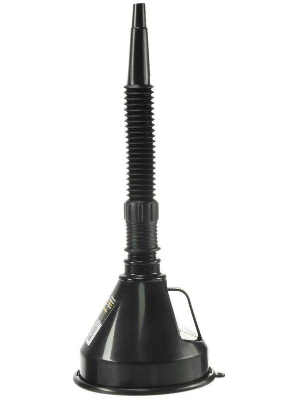 Воронка для ГСМ Oktan с непроливайкой, диаметр 135 мм, высота 385 мм, черная