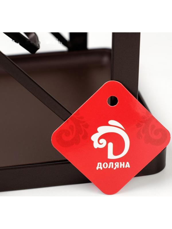 Подставка для крышек Доляна «Лофт», 16×13×33,5 см, цвет коричневый