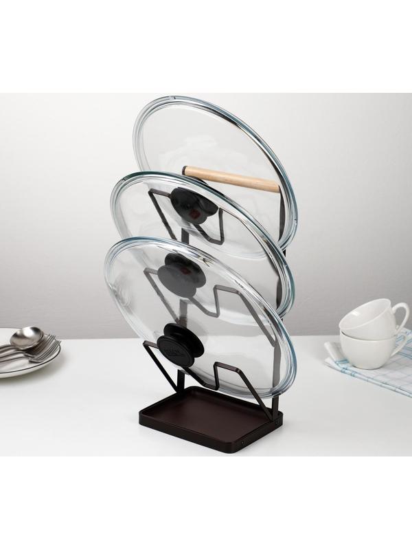 Подставка для крышек Доляна «Лофт», 16×13×33,5 см, цвет коричневый