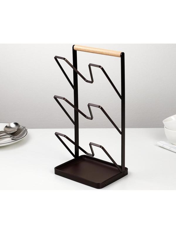 Подставка для крышек Доляна «Лофт», 16×13×33,5 см, цвет коричневый