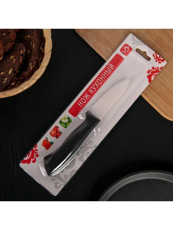 Нож керамический Доляна «Тень», лезвие 7,5 см, цвет чёрный