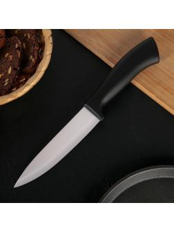 Нож керамический Доляна «Тень», лезвие 13 см, цвет чёрный