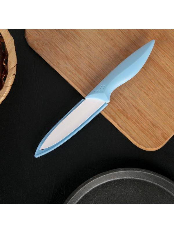 Нож керамический «Острота», лезвие 7,5 см, цвет голубой