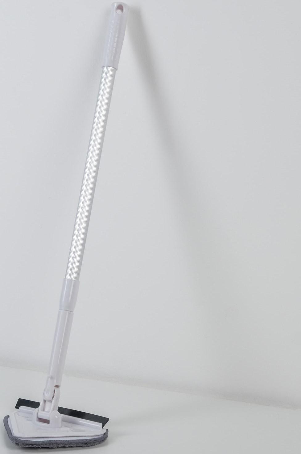 Окномойка с телескопической алюминиевой ручкой и сгоном, 12×12×59(89) см, цвет МИКС