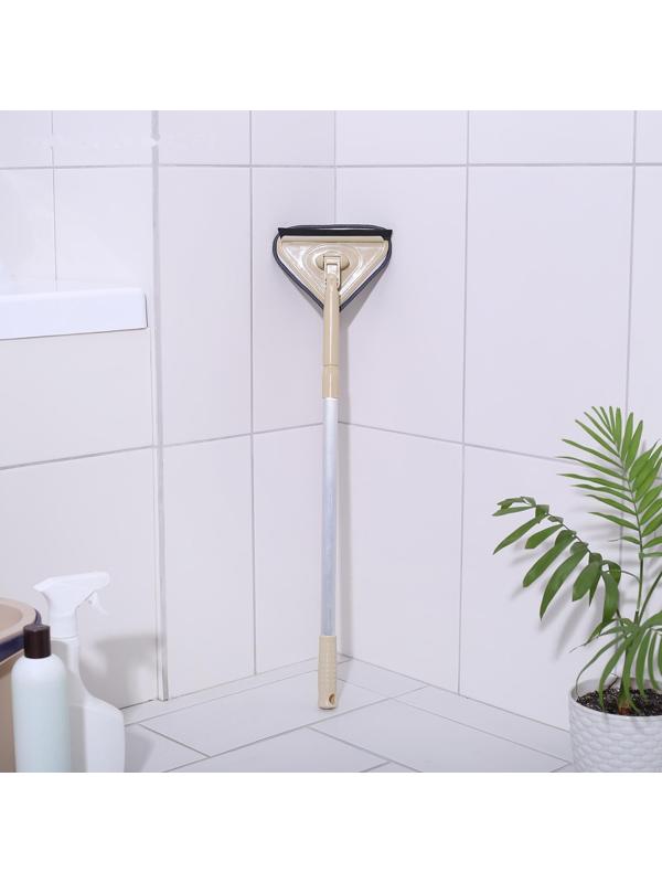 Окномойка с телескопической алюминиевой ручкой и сгоном, 12×12×59(89) см, цвет МИКС