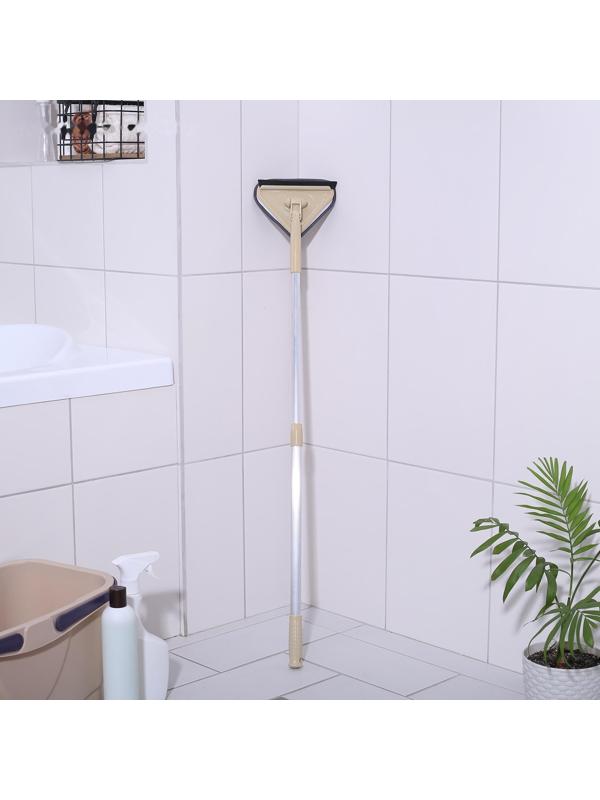 Окномойка с телескопической алюминиевой ручкой и сгоном, 12×12×59(89) см, цвет МИКС