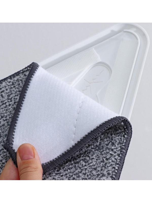 Окномойка с телескопической стальной ручкой и сгоном, 27×27×105(148) см, 2 насадки из микрофибры