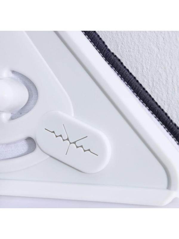 Окномойка с телескопической стальной ручкой и сгоном, 27×27×105(148) см, 2 насадки из микрофибры