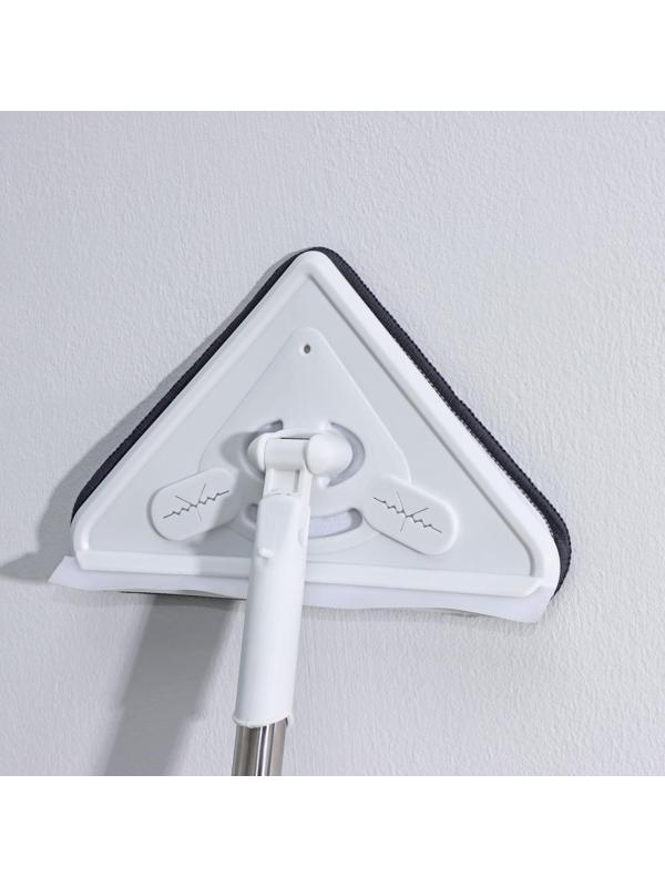 Окномойка с телескопической стальной ручкой и сгоном, 27×27×105(148) см, 2 насадки из микрофибры