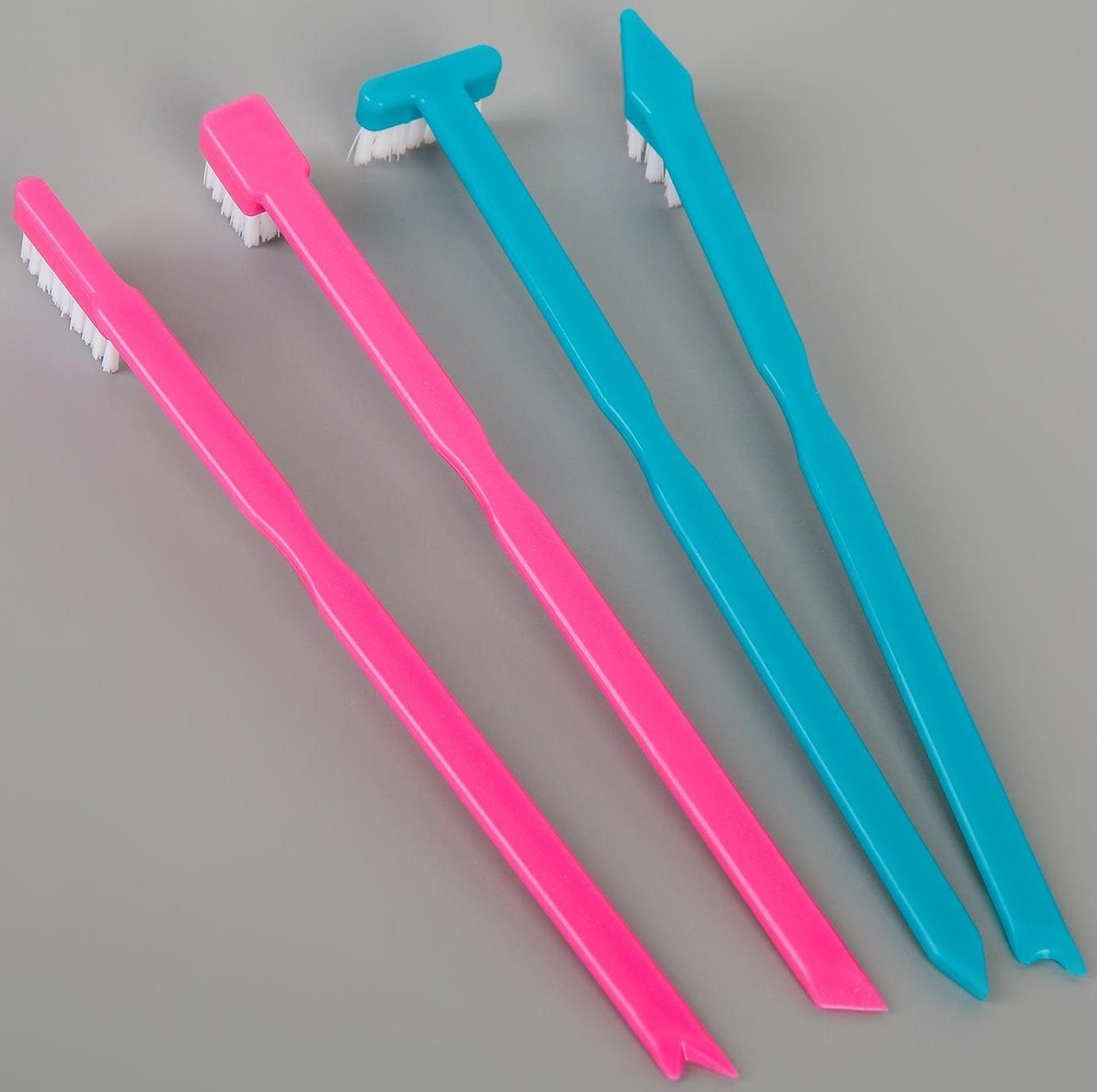 Набор щёток для труднодоступных мест, 4 шт, цвет МИКС