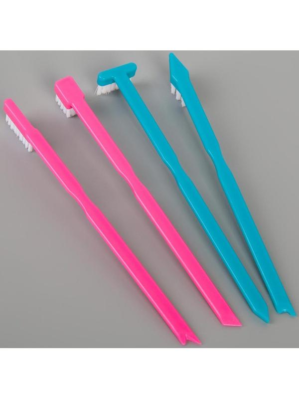 Набор щёток для труднодоступных мест, 4 шт, цвет МИКС