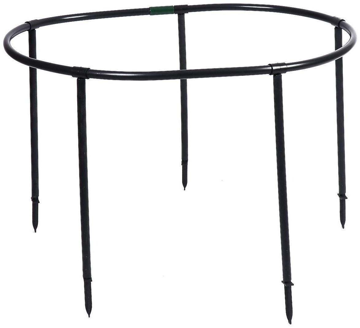 Кустодержатель, d = 80 см, h = 50 см, ножка d = 2 см, пластик, чёрный, «Смородина +»