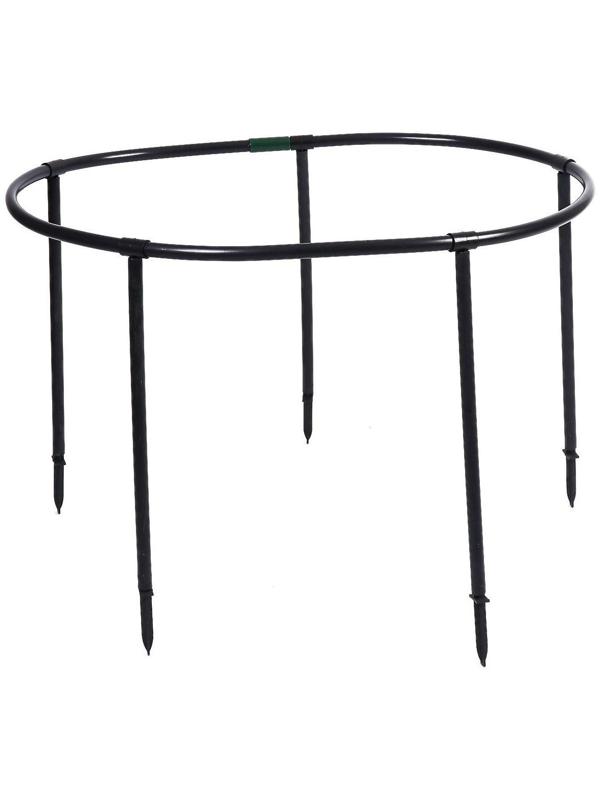 Кустодержатель, d = 80 см, h = 50 см, ножка d = 2 см, пластик, чёрный, «Смородина +»