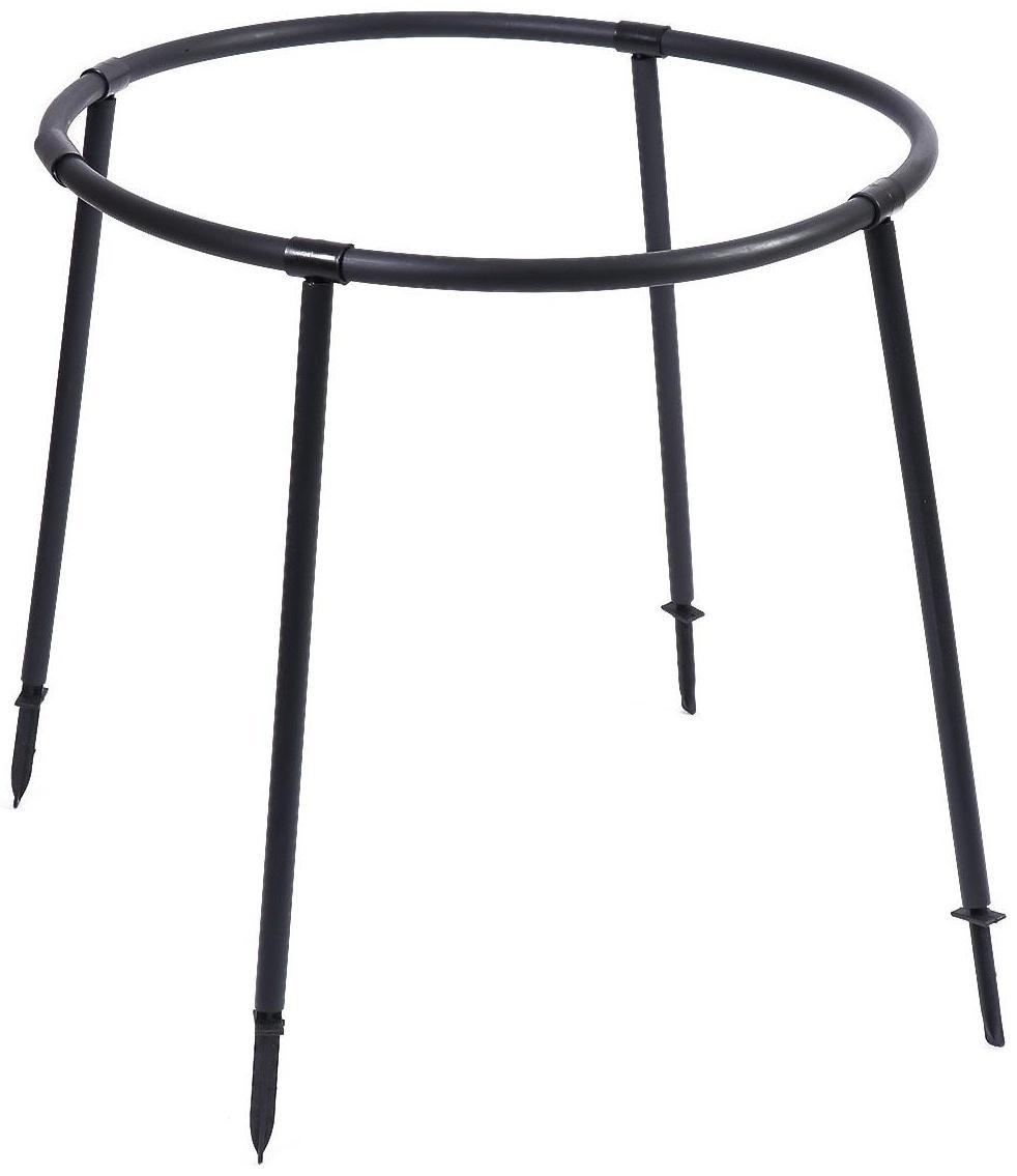 Кустодержатель, d = 64 см, h = 50 см, ножка d = 2 см, пластик, чёрный, «Смородина»