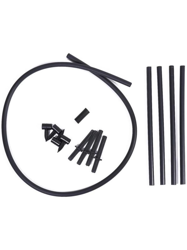 Кустодержатель, d = 64 см, h = 50 см, ножка d = 2 см, пластик, чёрный, «Смородина»
