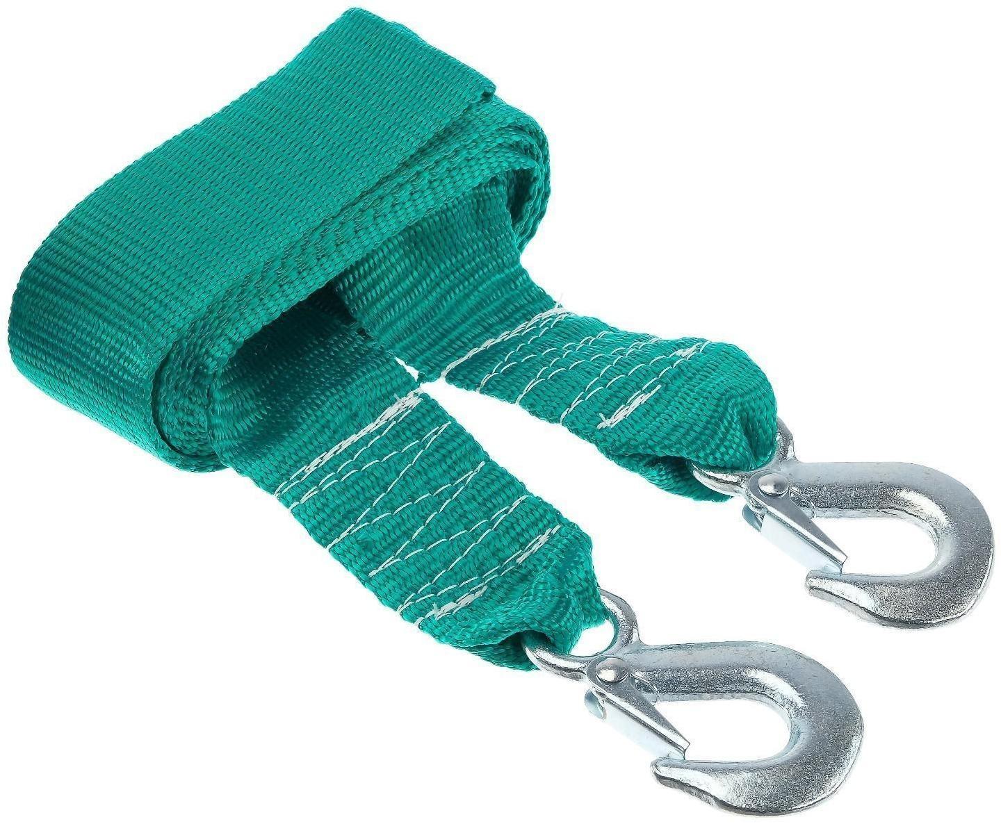 Трос буксировочный Stvol, лента 5 т, 4 м, 2 крюка, термопакет