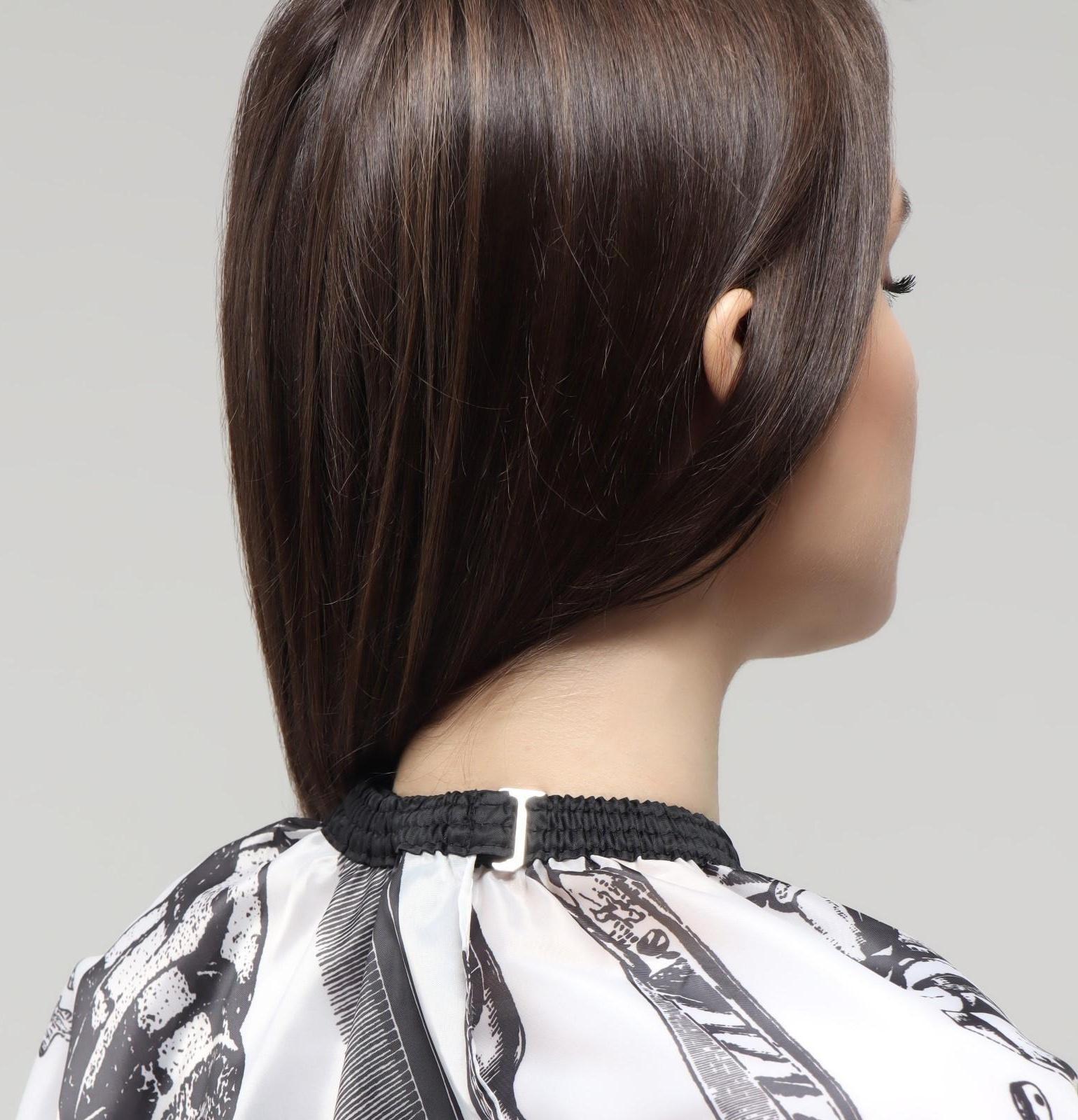 Пеньюар парикмахерский, цвет белый/чёрный