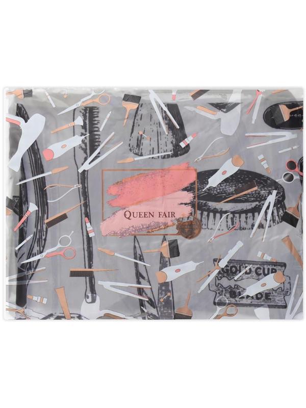 Пеньюар парикмахерский, цвет белый/чёрный