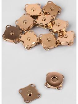 Кнопки магнитные пришивные, d = 14 мм, 10 шт, цвет золотой