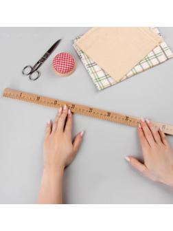 Метр деревянный, 100 см (см/дюймы)