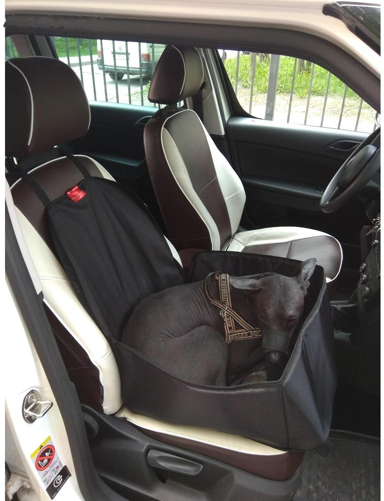 Гамак для перевозки животных на переднее сиденье, 45х 40 см, черный, 3 слоя, ПВХ 600