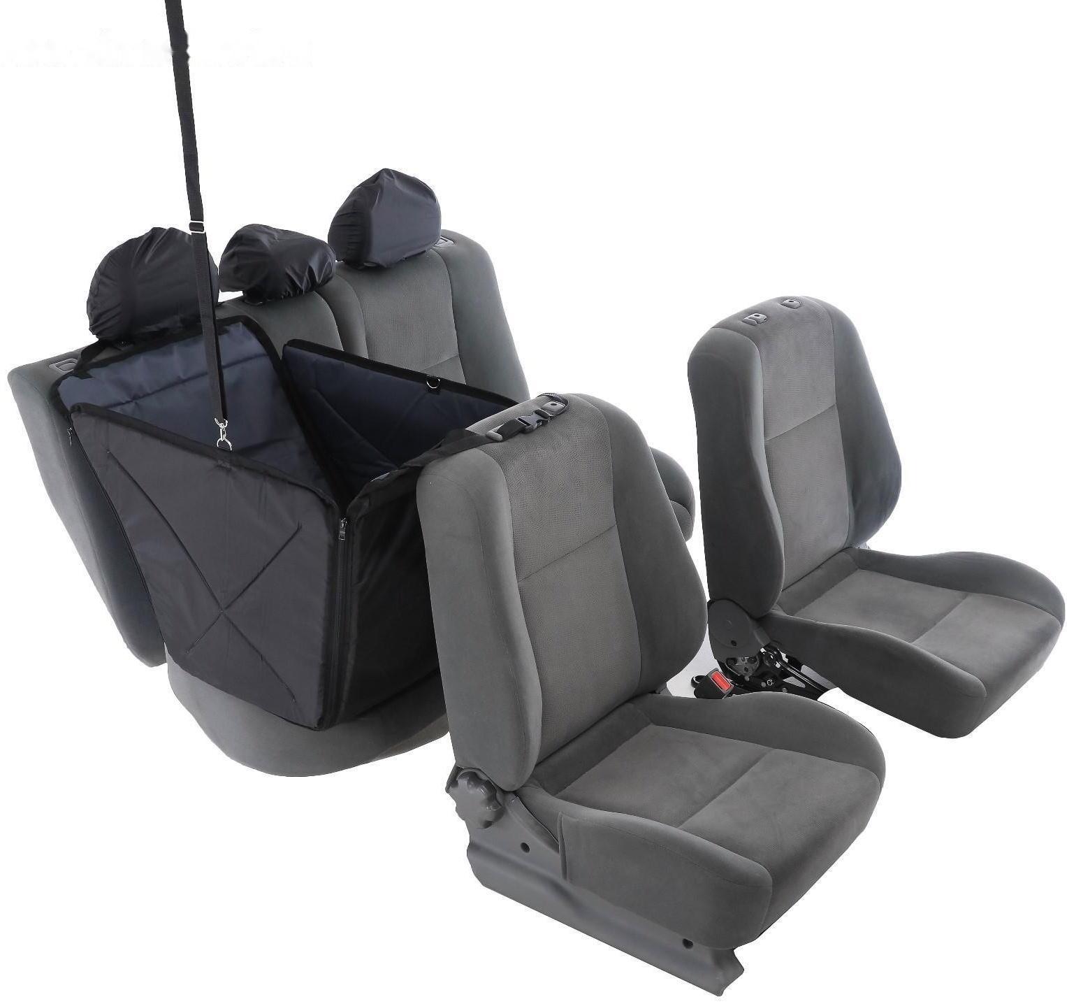 Гамак-трансформер для перевозки крупных собак 20+ кг, 145 х165 см, серый, поролон