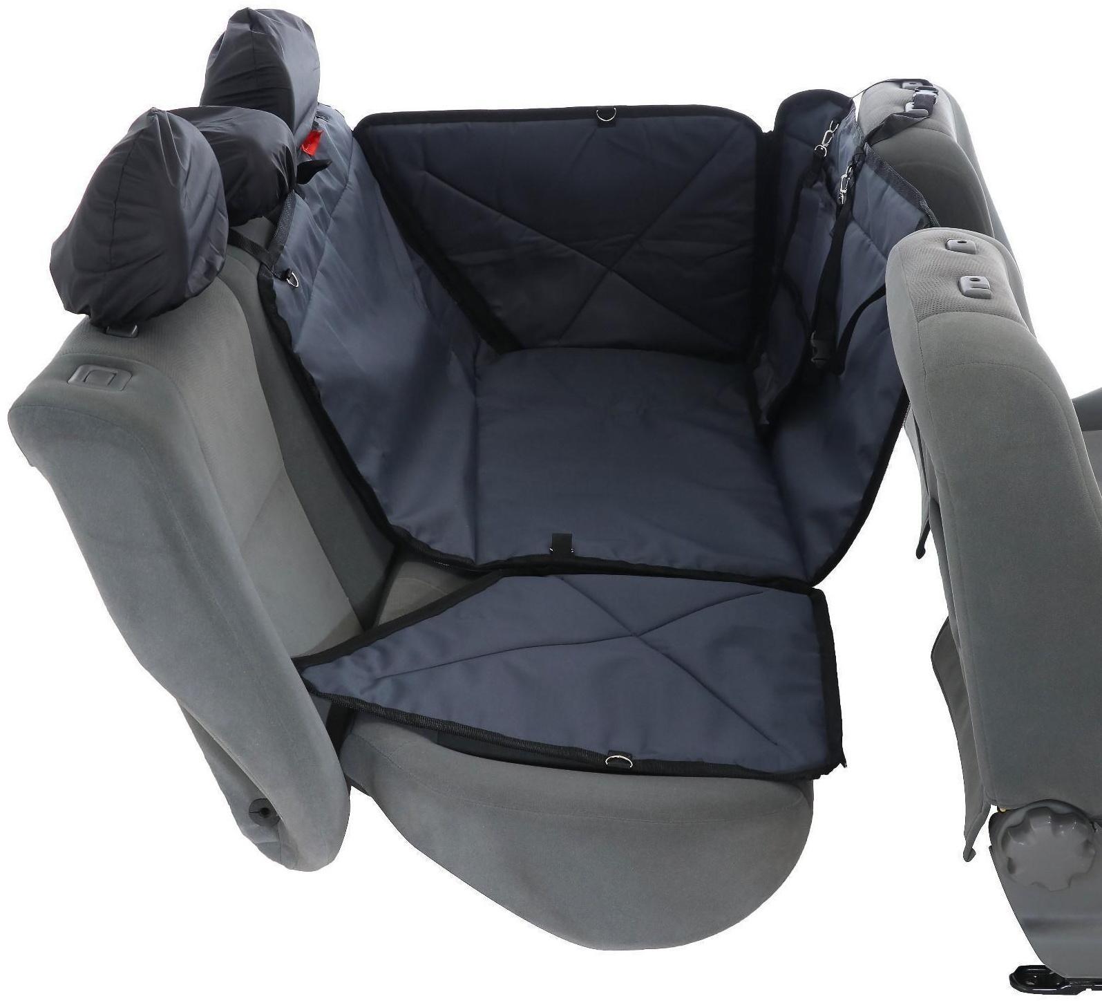 Гамак-трансформер для перевозки крупных собак 20+ кг, 145 х165 см, серый, поролон