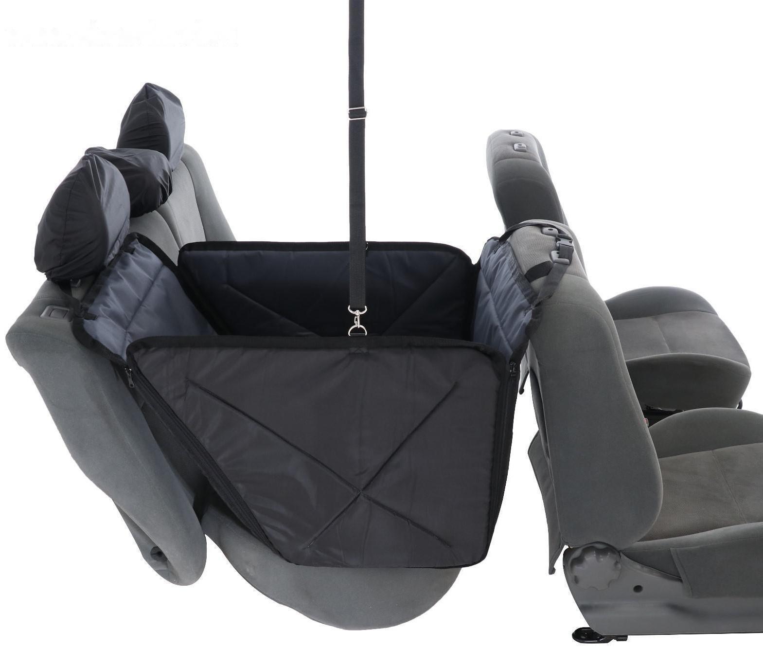 Гамак-трансформер для перевозки крупных собак 20+ кг, 145 х165 см, серый, поролон