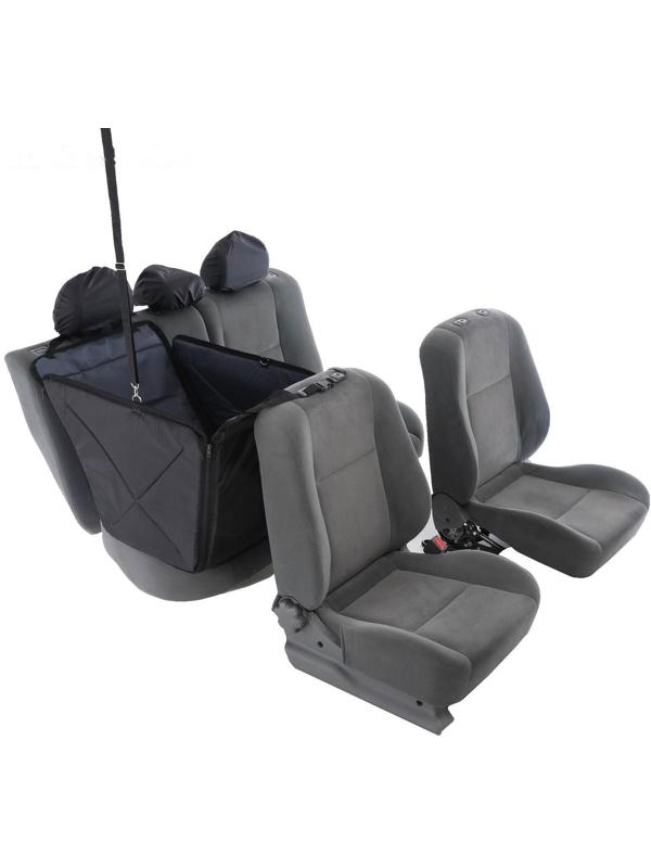 Гамак-трансформер для перевозки крупных собак 20+ кг, 145 х165 см, серый, поролон