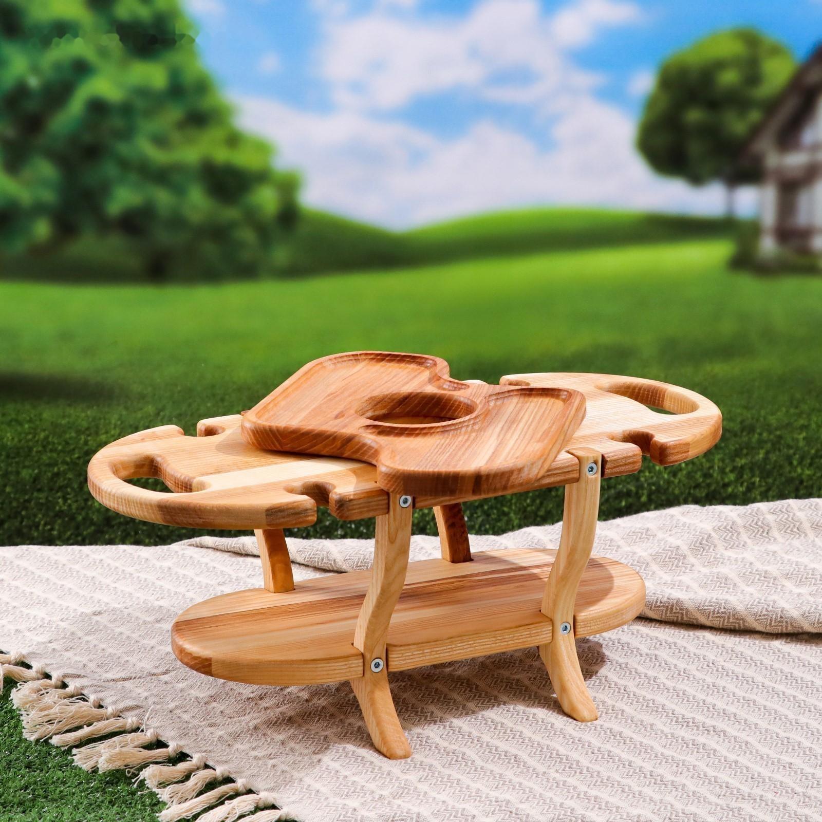 Подставка с блюдом для вина и закусок 