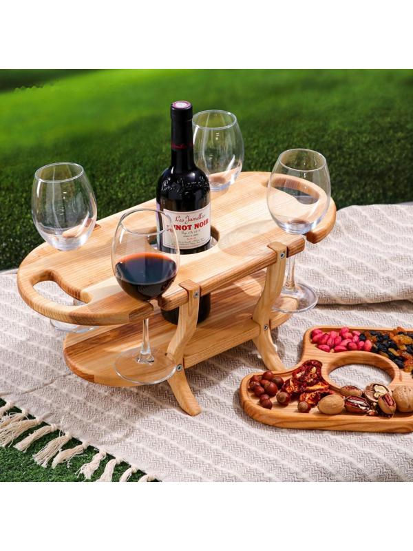 Подставка с блюдом для вина и закусок 