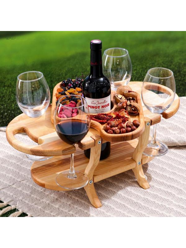 Подставка с блюдом для вина и закусок 