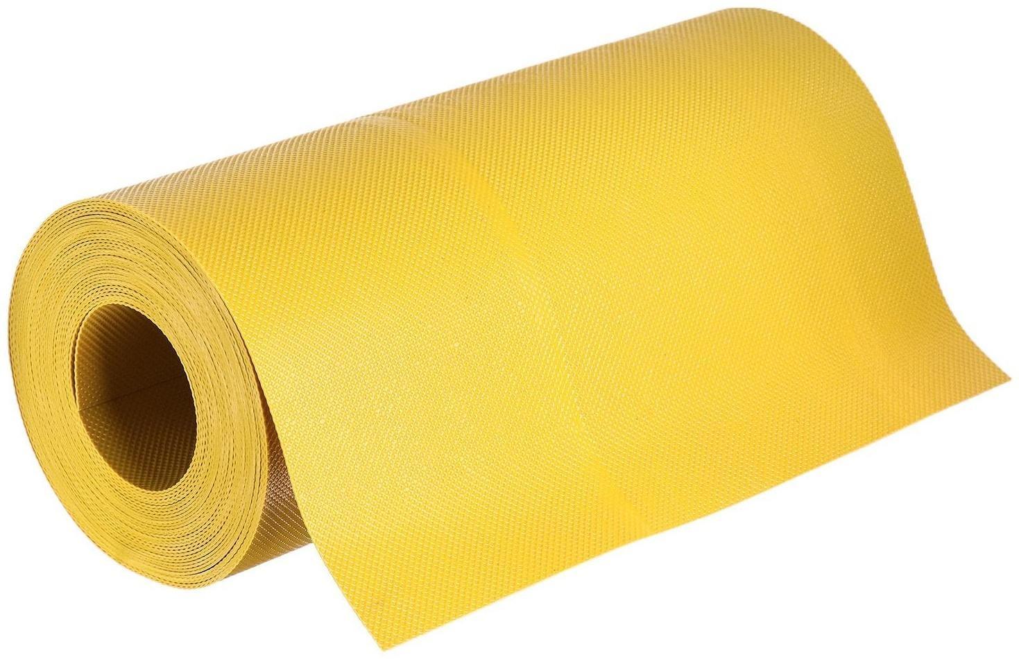 Лента бордюрная, 0.3 × 10 м, толщина 1.2 мм, пластиковая, жёлтая, Greengo