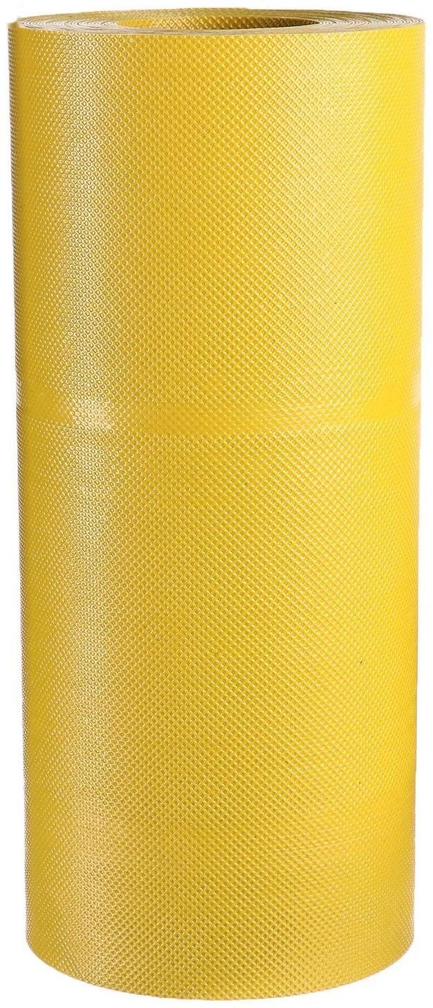 Лента бордюрная, 0.3 × 10 м, толщина 1.2 мм, пластиковая, жёлтая, Greengo