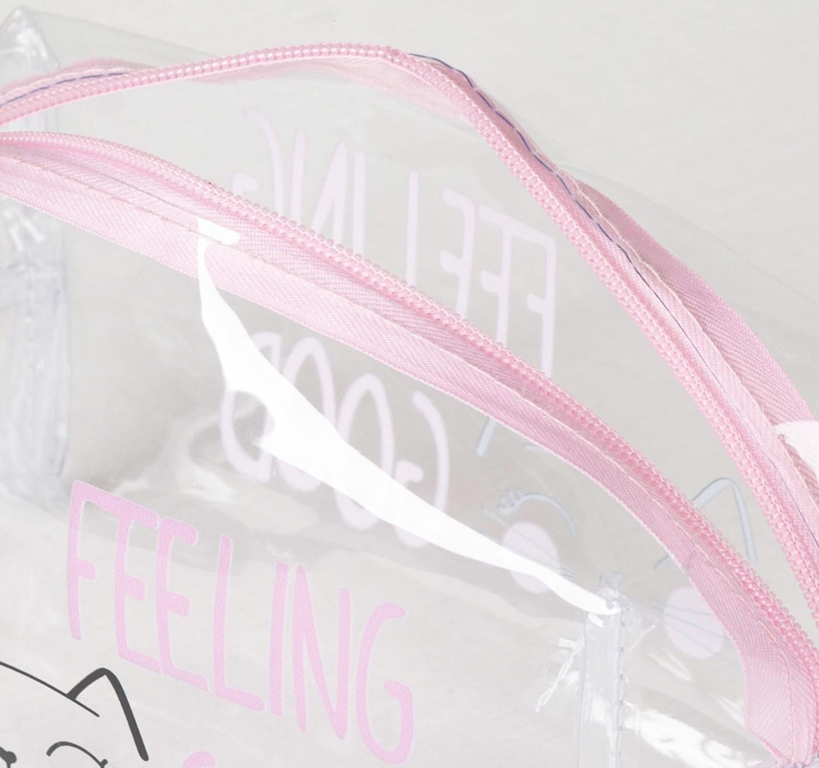 Косметичка на молнии, цвет прозрачный