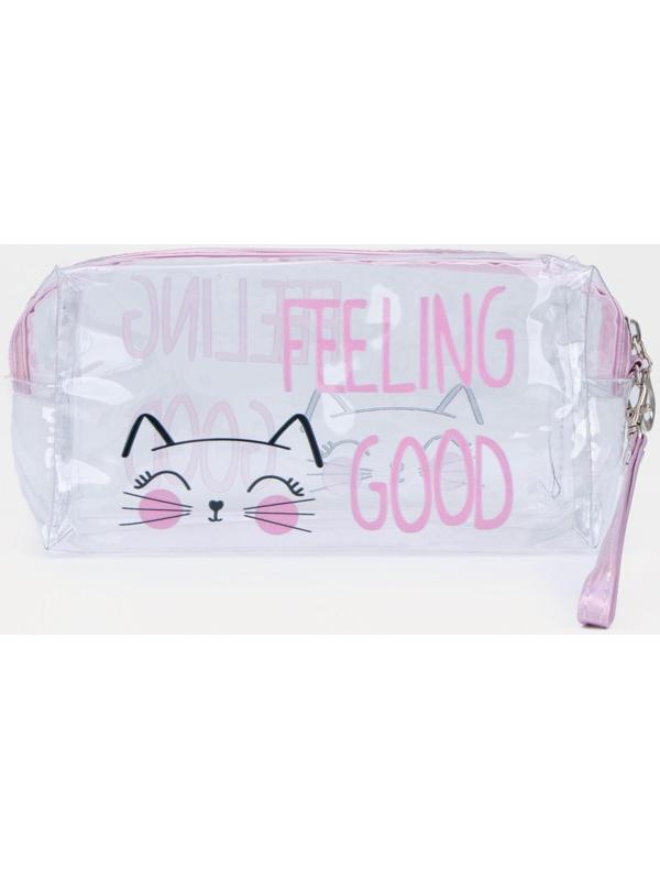 Косметичка на молнии, цвет прозрачный