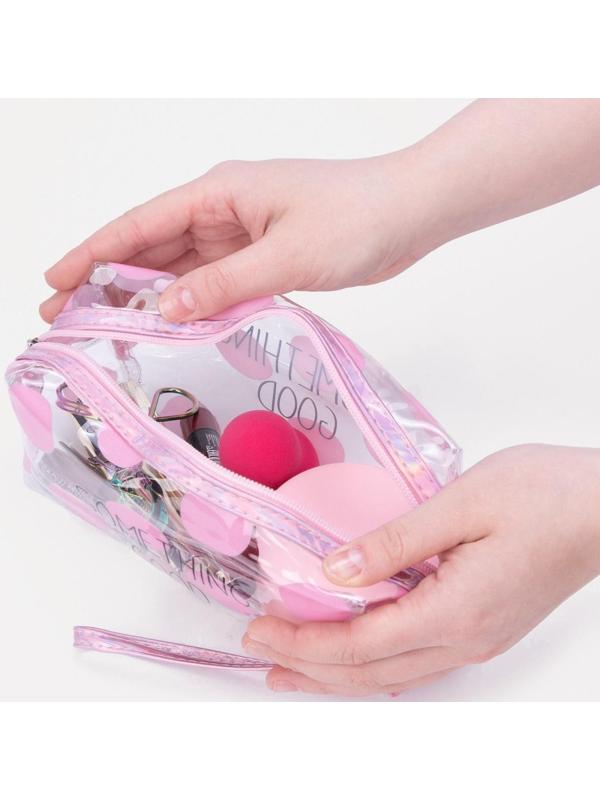 Косметичка на молнии, цвет прозрачный