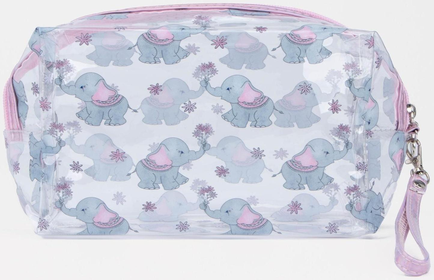 Косметичка на молнии, цвет прозрачный