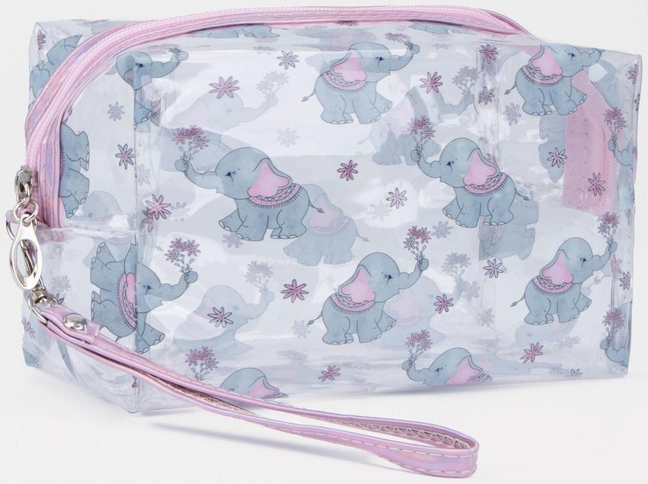 Косметичка на молнии, цвет прозрачный