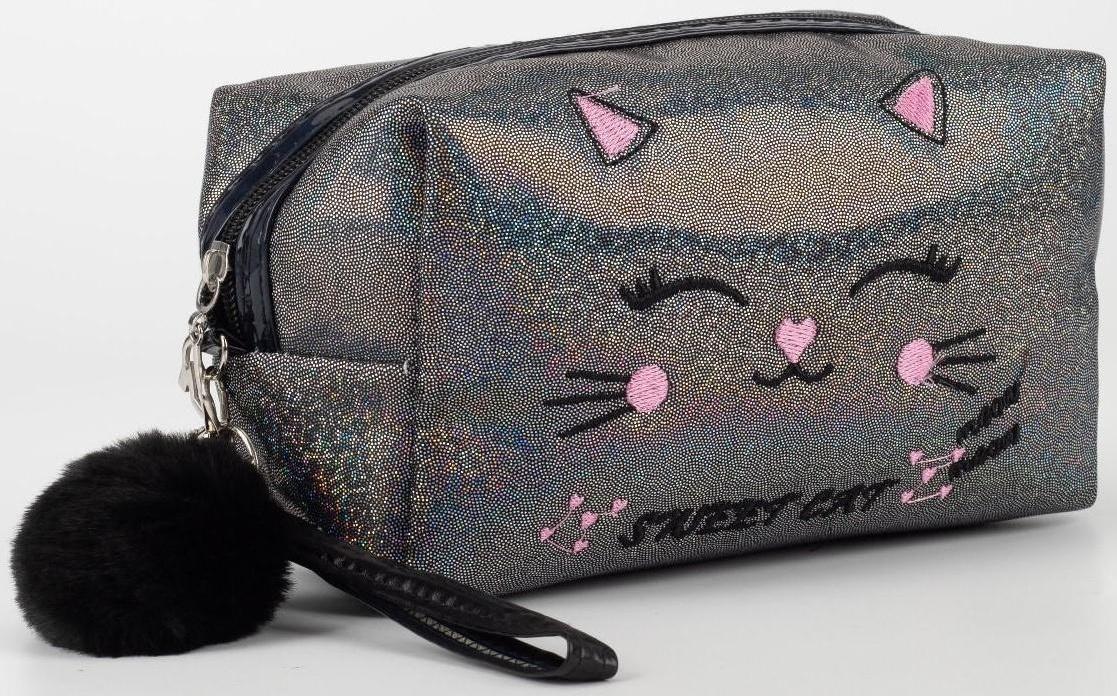 Косметичка на молнии, цвет чёрный