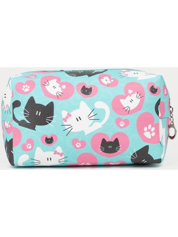 Косметичка на молнии, цвет голубой