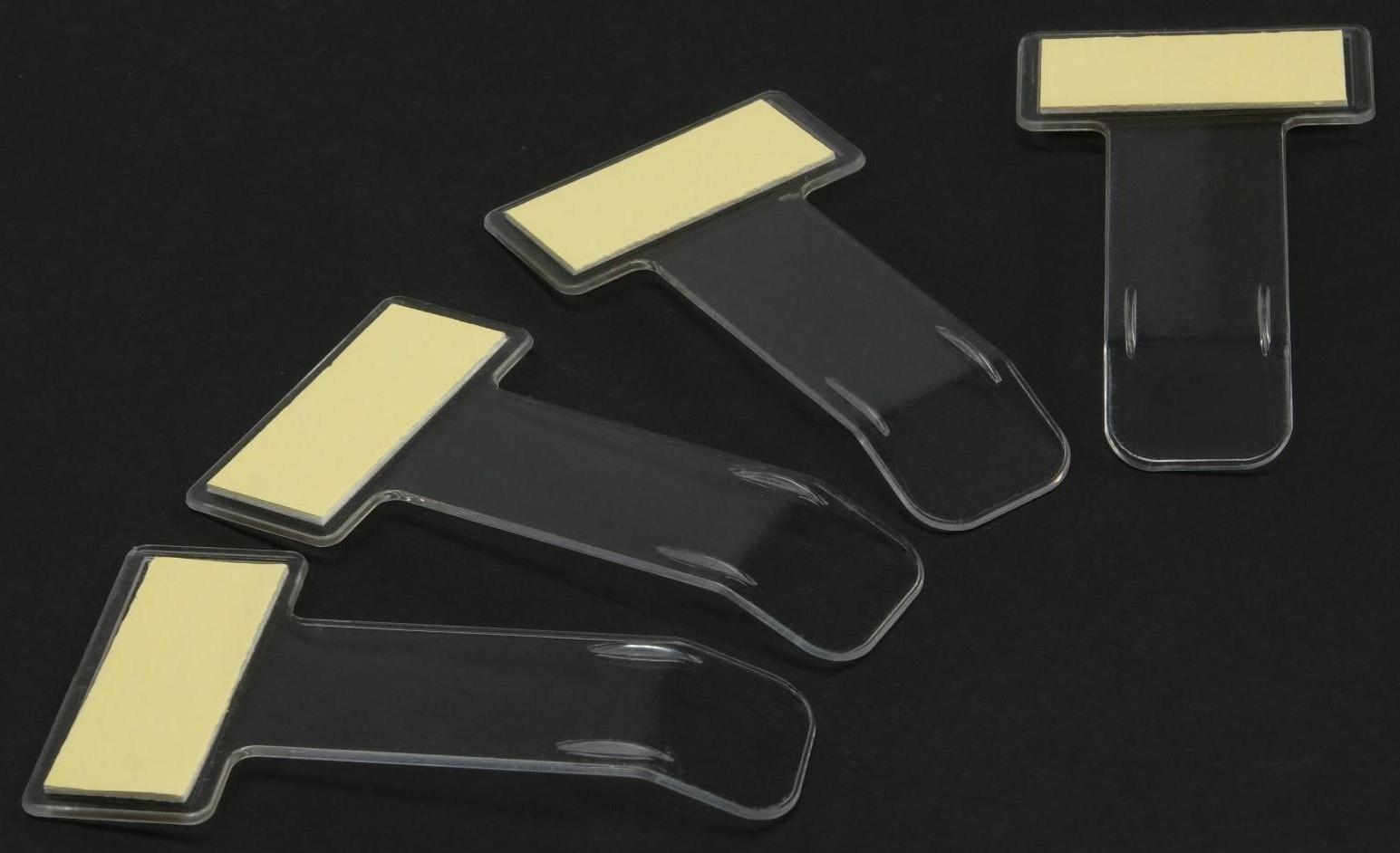 Зажим под лобовое стекло, 7.5х4 см, прозрачный