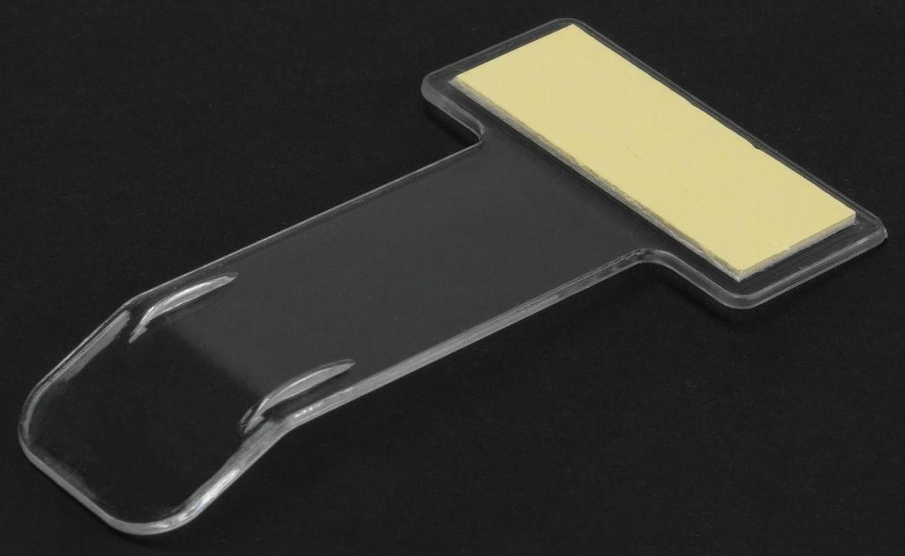 Зажим под лобовое стекло, 7.5х4 см, прозрачный