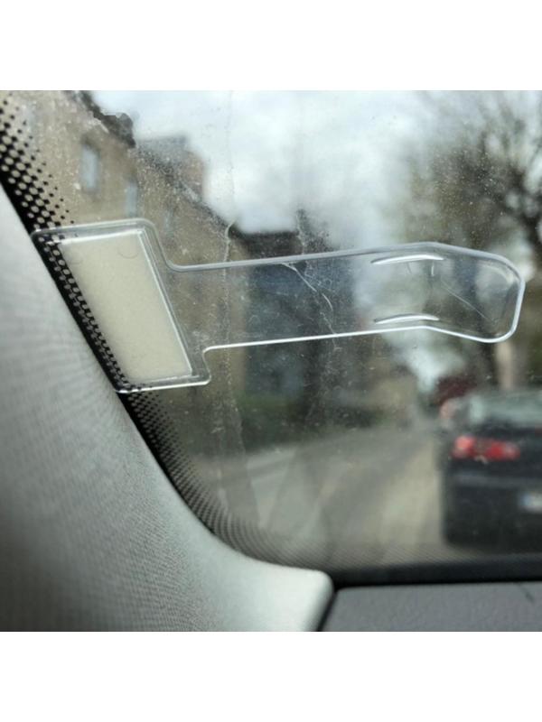 Зажим под лобовое стекло, 7.5х4 см, прозрачный