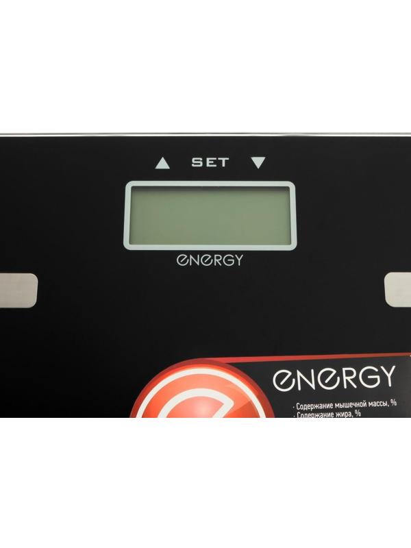 Весы напольные ENERGY EN-407, диагностические, до 180 кг, 2хААА, стекло, чёрные