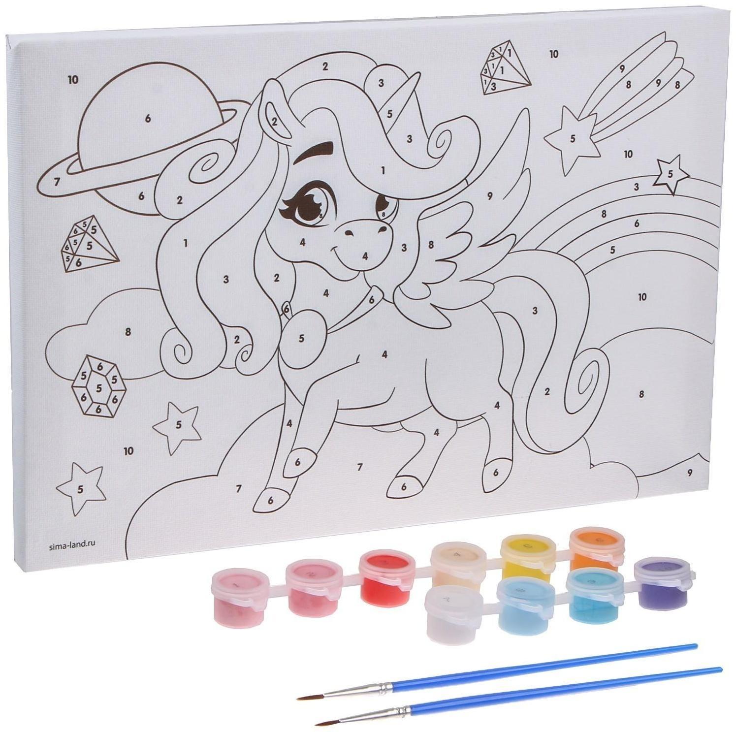 Картина по номерам «Волшебство единорога» 20×30 см