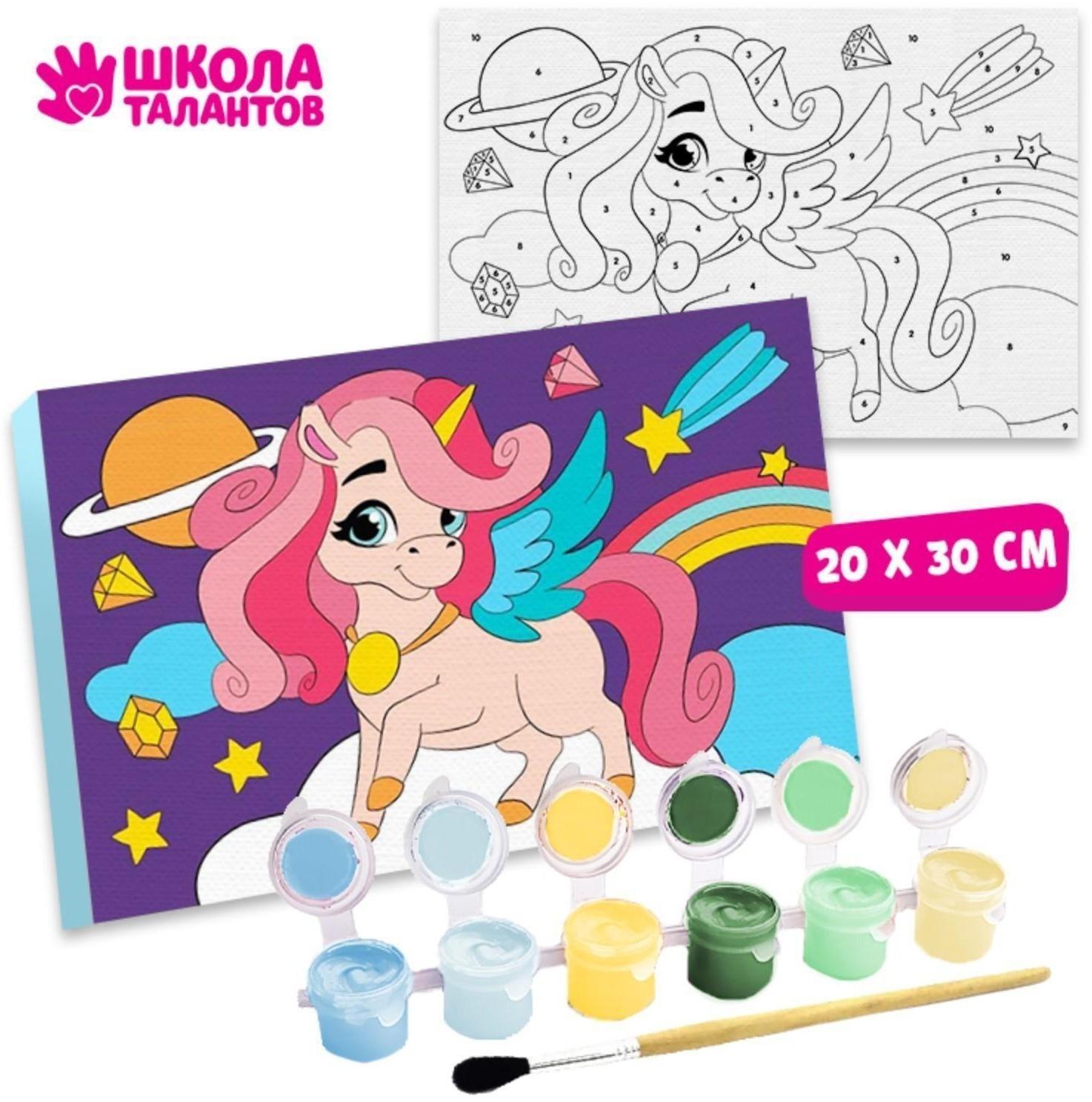 Картина по номерам «Волшебство единорога» 20×30 см