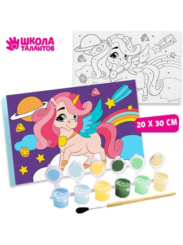 Картина по номерам «Волшебство единорога» 20×30 см