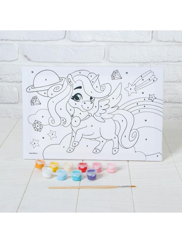 Картина по номерам «Волшебство единорога» 20×30 см